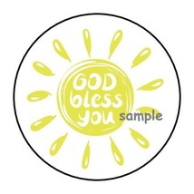 30 God Bless You Envelope Seals Labels Stickers 1.5&quot; Round Sunshine Gifts - £5.88 GBP