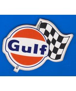 2 GULF OIL RACING STICKER HOT ROD DECAL NASCAR NHRA SERVICE GAS STATION - £7.81 GBP