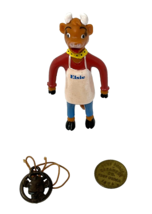 Vintage Posable Elsie the Cow Figure, Metal Charm and Port Dodge Creamery Token - £10.96 GBP