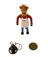 Vintage Posable Elsie the Cow Figure, Metal Charm and Port Dodge Creamer... - $271.12 MXN
