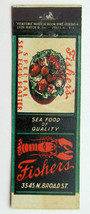Fisher&#39;s - Philadelphia, Pennsylvania Seafood Restaurant 20FS Matchbook Cover PA - £1.56 GBP