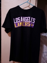 Los Angeles Lakers NBA Majestic Lebron James Black Men’s T Shirt Medium - £27.49 GBP