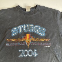 Sturgis Shirt Men Sz L Black 2004 64th Year Front Back Graphics Vtg Moto... - £9.63 GBP