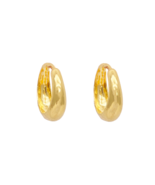 18ct Yellow Gold Pair Of High Polished Dome Hoop Huggie Earrings 10.8mm ... - $664.93