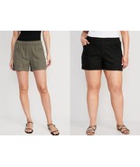 Old Navy Women&#39;s Short, High-Waisted Linen-Blend Utility Shorts for Women, - £7.81 GBP