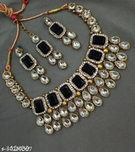Kundan Women Girl Gift Jewelry Set Choker Necklace Earrings Mang Tikka Tika 05 - £20.68 GBP