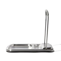 Spoon Rest With Lid Holder, 3X4X1In, Stainless Steel - $42.99
