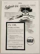 1929 Print Ad Gulfpride Marine Oil Gulf Refining Co. Pittsburgh,PA - $15.29