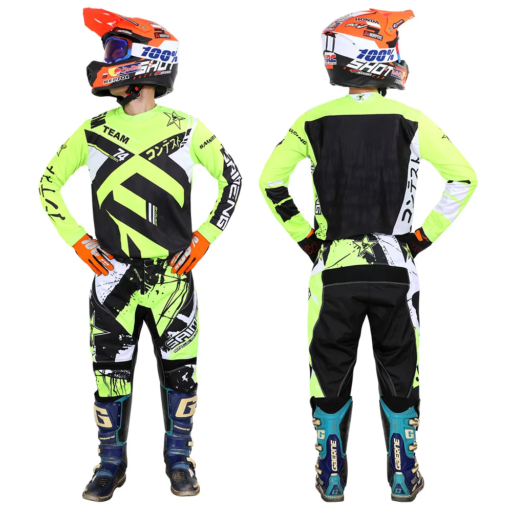 motocross gear set Racer MX Mens Kits Women&#39;s Off-road Motorcycle Jersey &amp; Pant - £100.84 GBP