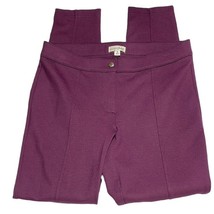 MAISON JULES Pants Women&#39;s Size 6 Burgundy Cotton Stretch Skinny 5 Pocke... - £9.34 GBP