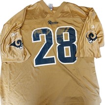 Reebok NFL Mens Size 2XL St.Louis Los Angeles Rams Marshall Faulk #28 Jersey - £20.75 GBP