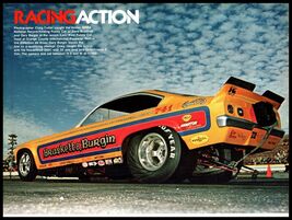 1973 HOT ROD Magazine Car Print - &quot;Braskett &amp; Burgin&quot; NHRA Funny Car A5 - $9.49