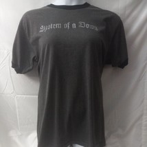 Vintage System Of A Down Alternative Punk Rock Band Gray Ringer T-Shirt Mens L - £58.40 GBP