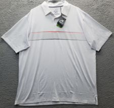 Ahead Polo Shirt Men XL White Short Sleeve Slit Classic Fit Collared Per... - $24.18
