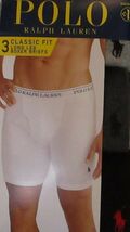 3 GENUINE RALPH LAUREN POLO BLACK GRAY WHITE RED COTTON LONG LEG BOXER B... - $39.80