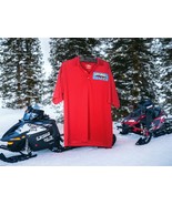 Ski-doo Racing Logo PGA Tour Red Mens Medium Bombardier Button Up Polo S... - $636.68 MXN