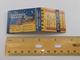 The Covered Wagon Restaurant St Paul Minnesota Matchbook Cover 1950&#39;s - £3.80 GBP