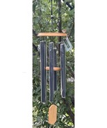 30&quot; Metal Tube Black Pipe &amp; Wood Wind Chimes Gorgeous Tone Sound Windchi... - €38,06 EUR