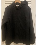Old Navy Wool Blend Jacket w/Hood &amp; Lining Mens Black Peacoat Size XL - $49.22 CAD