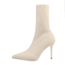 Sexy Sock Boots Knitting Stretch Boots High Heels for Women Fashion Shoes Spring - £40.13 GBP