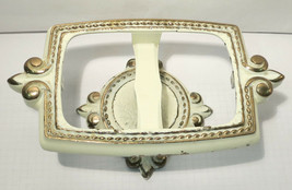 Vintage Amerock Bonaventure Collection Soap Dish Holder Brass / White - £11.84 GBP