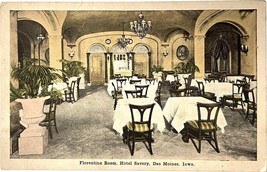 Florentine Room, Hotel Savery, Des Moines, Iowa, vintage post card - £10.38 GBP