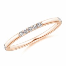 ANGARA Natural Diamond Stackable Wedding Band in 14K Gold (IJI1I2, 0.2 Ctw) - £366.18 GBP