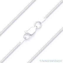1.1mm 4-Sided Box-Snake Link Italian Chain Necklace in 925 Italy Sterling Silver - £20.95 GBP+