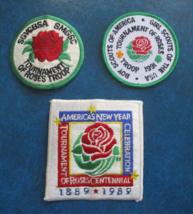 LOT OF 3 BOY SCOUTS TOURNAMENT OF ROSES TROOP PATCHES (1980&#39;s, 1989 &amp; 1991) - £6.25 GBP