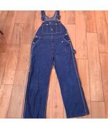 Dickies Overalls Men&#39;s sz 36x30 Denim Jean Carpenter Bibs Pants Western ... - $42.00