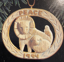 Hallmark Keepsake 1994 Time Of Peace Lion &amp; Lamb Friends Christmas Ornament New - £8.02 GBP