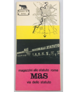 Vintage 1960 Rome Italy Travel Map MAS Magazzini Allo Statuto Advertisement - $13.99