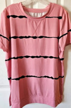 Unbranded Womens Shirt Size Medium Pink Polyester Spandex Short Sleeved So Soft - £7.92 GBP