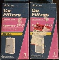 UltraCare Kenmore EF-3 HEPA Media Vac Filter * Lot of 2 For Kenmore Uprights  - £7.08 GBP