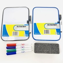 2 Dry-Erase 6-1/2&quot; x 8-1/4&quot; Whiteboards with Eraser and Extra Markers - £11.60 GBP