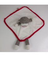 Baby Starters Sock Monkey Rattle Security Blanket Lovey Snuggie 12&quot; - £7.73 GBP