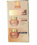 Skin Ceremony Vitamin C &amp; Collagen Nourishing Day&amp;Night Cream Set 2 x 1.... - $18.00