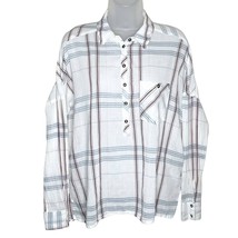BDG lightweight oversized cotton spring summer plaid button down shirt small - £14.68 GBP