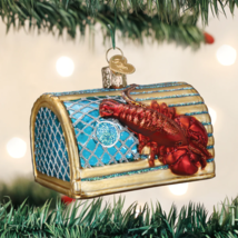 Old World Christmas Lobster Trap Glass Christmas Nautical Coastal Ornament 44104 - £18.34 GBP