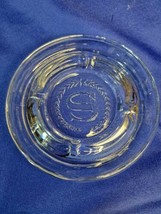 Vintage Retro Sheraton Hotel Clear Glass Ash Tray 70&#39;s Logo 5 inch Ashtray - £11.19 GBP