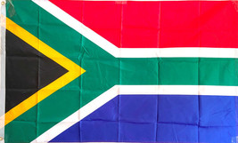 SOUTH AFRICA 3x5&#39; FLAG/ MULTI COLOR -BRASS GROMMETS INDOOR/OUT/ 250 D PO... - $14.90