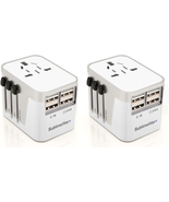 Power Plug Adapter - International Travel - (Pack of 2) W/4 USB Ports Wo... - £39.66 GBP
