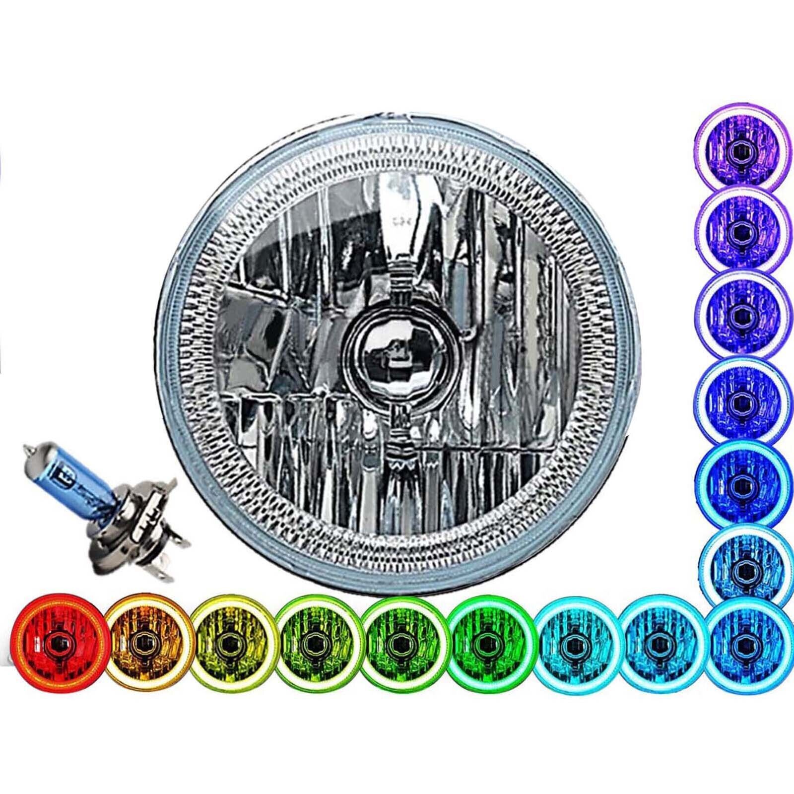 Primary image for 7" Motorcycle RGB Multi-Color White Red Blue Green LED COB Halo Headlight