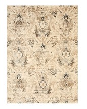 EORC FL11RD4X6 Machine-Made Polyester Distressed Bohemian Moderno Art Rug, 4&#39; 4  - £70.46 GBP+