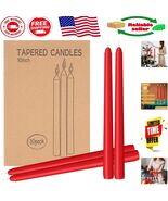 30-Pack Unscented Red Candles - 10-Inch, Perfect for Home Decor &amp; Celebr... - $91.97 CAD