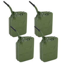 4Pcs 20L 5 Gal Jerry Can Gasoline Jerry Can Metal Gas Tank Emergency Backup - £181.37 GBP