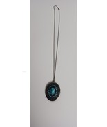 Egyptian revival Turquoise blue Faience scarab 1000 sterling silver neck... - $555.76 MXN