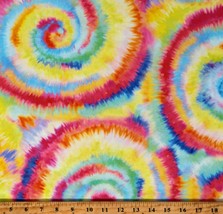 Cotton Tie Dye Look Rainbow Tie-Dye Multi-Color Fabric Print by the Yard D766.90 - £12.74 GBP