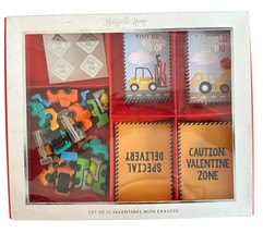 Sheffield Home Set of 12 Valentines with Erasers Truck Theme - £11.59 GBP