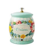 Pioneer Woman Sweet Romance Onion Keeper Acrylic Knob Lid Floral Ceramic NEW - $103.81 CAD